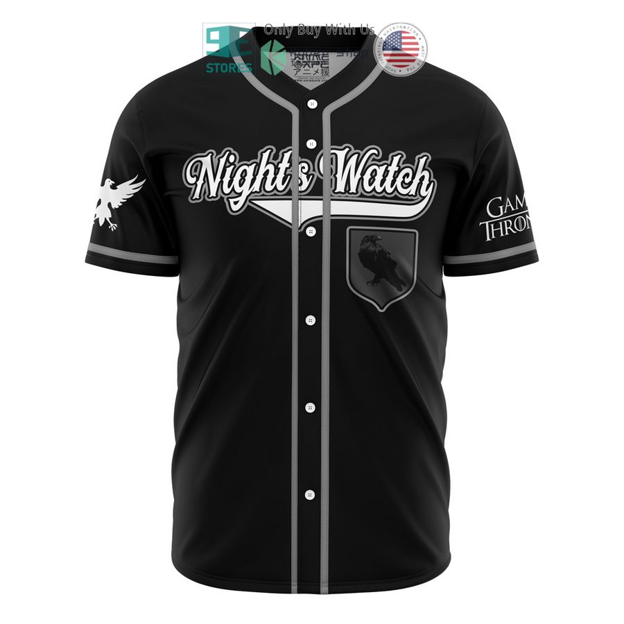 BEST Night's Watch Snow Game of Thrones Baseball Jersey baseball jersey product view 1