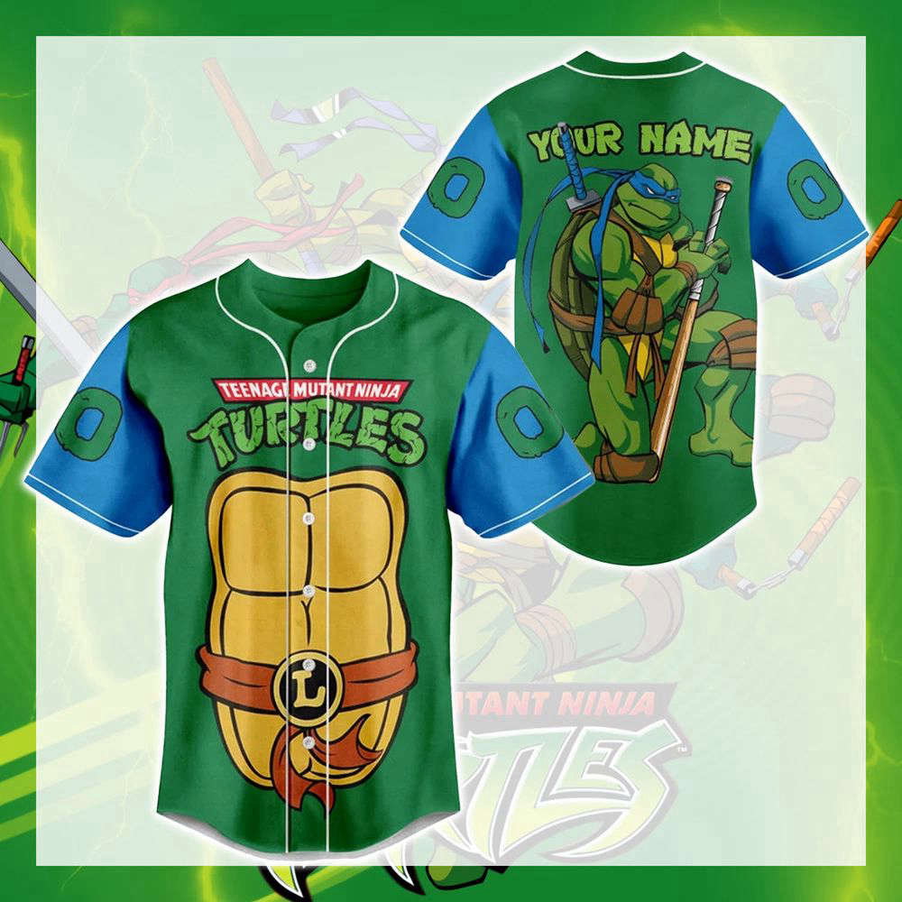 Ninja Turtle Baseball Jersey, Ninja Turtle Jersey Shirt - lylyprint.com baseball jersey product view 2