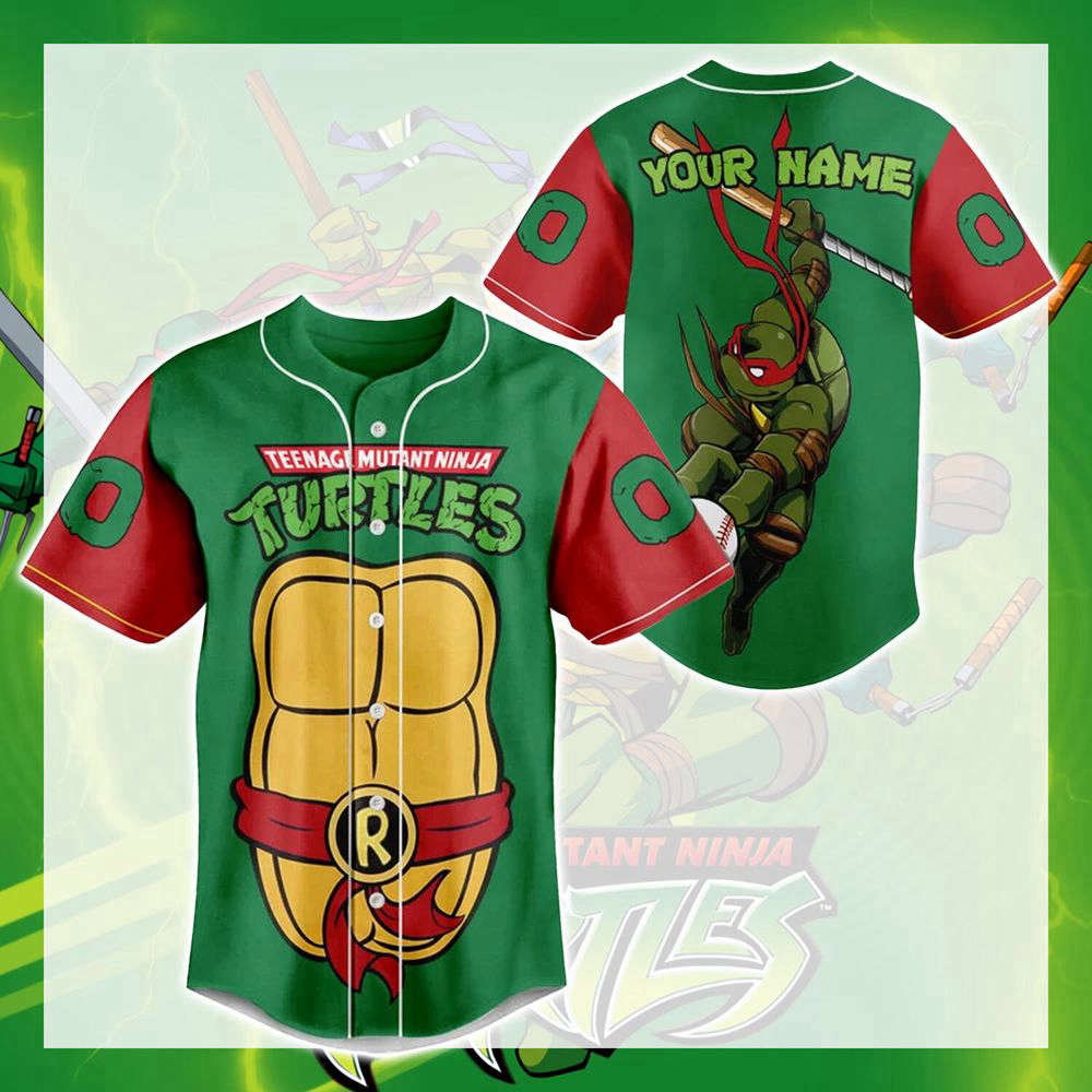 Ninja Turtle Baseball Jersey, Ninja Turtle Jersey Shirt - lylyprint.com baseball jersey product view 3