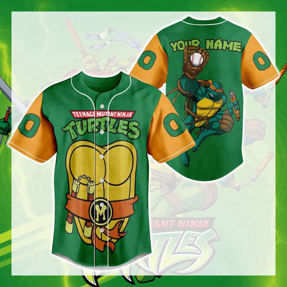 Ninja Turtle Baseball Jersey, Ninja Turtle Jersey Shirt - lylyprint.com baseball jersey product view 4
