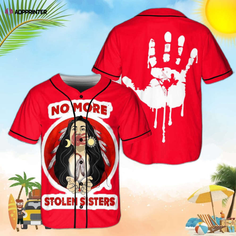 No More Stolen Sister Native Baseball Jersey baseball jersey product view 1