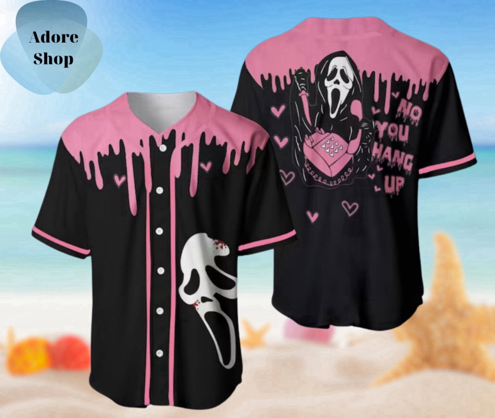 No You Hang Up Halloween Baseball Jersey Shirt, Perfect Holiday Gift For Men - Aopprinter baseball jersey product view 2