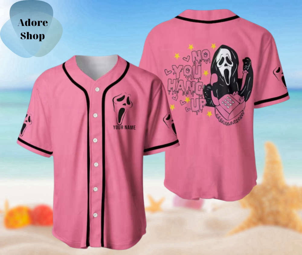No You Hang Up Halloween Baseball Jersey Shirt, Perfect Holiday Gift For Men - Aopprinter baseball jersey product view 3