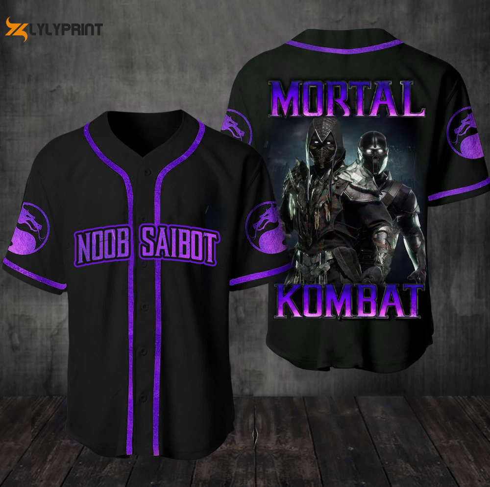 Noob Saibot Mortal Kombat All Over Print Unisex Baseball Jersey - lylyprint.com baseball jersey product view 1