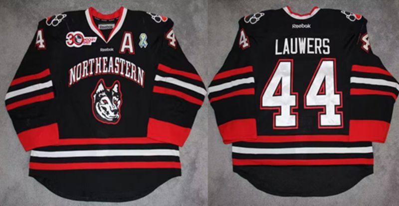 northern illinois huskies #44 dax lauwers black College Football Jersey football jersey product view 1