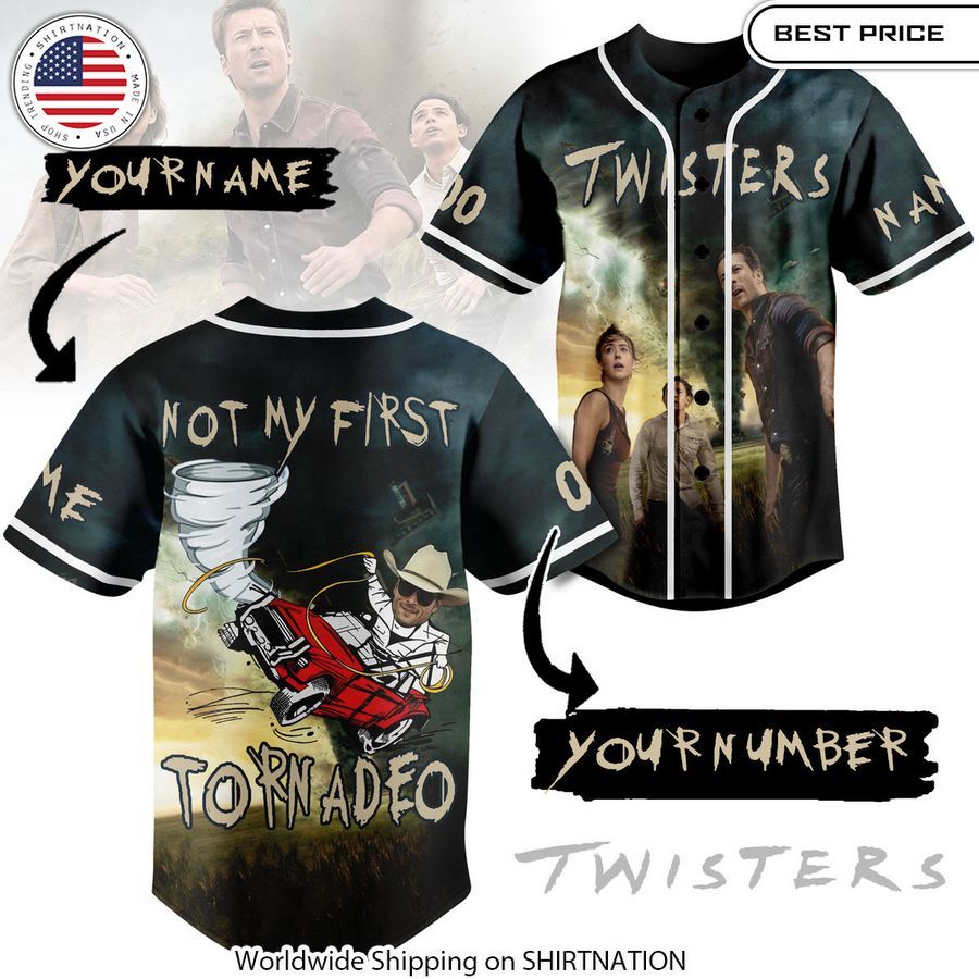 Not My First Tornadeo Twisters CUSTOM Baseball Jersey baseball jersey product view 1