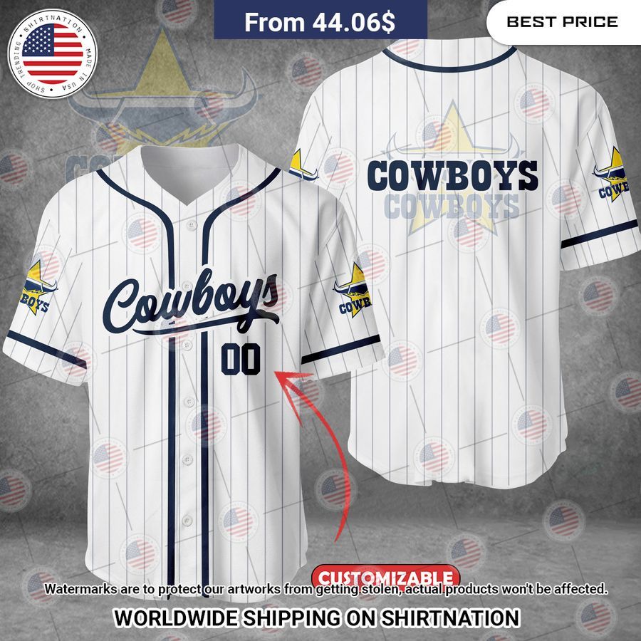 NQ Cowboys Custom Baseball Jersey baseball jersey product view 1