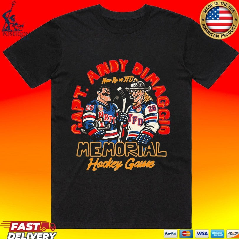 Nrfd Capt Andy Dimaggio 26 Memorial Hockey Game T-shirt Unisex T-shirt, Sweatshirt, Hoodie, Long Sleeve Tee - T-Shirt, Sweatshirt, Hoodie
