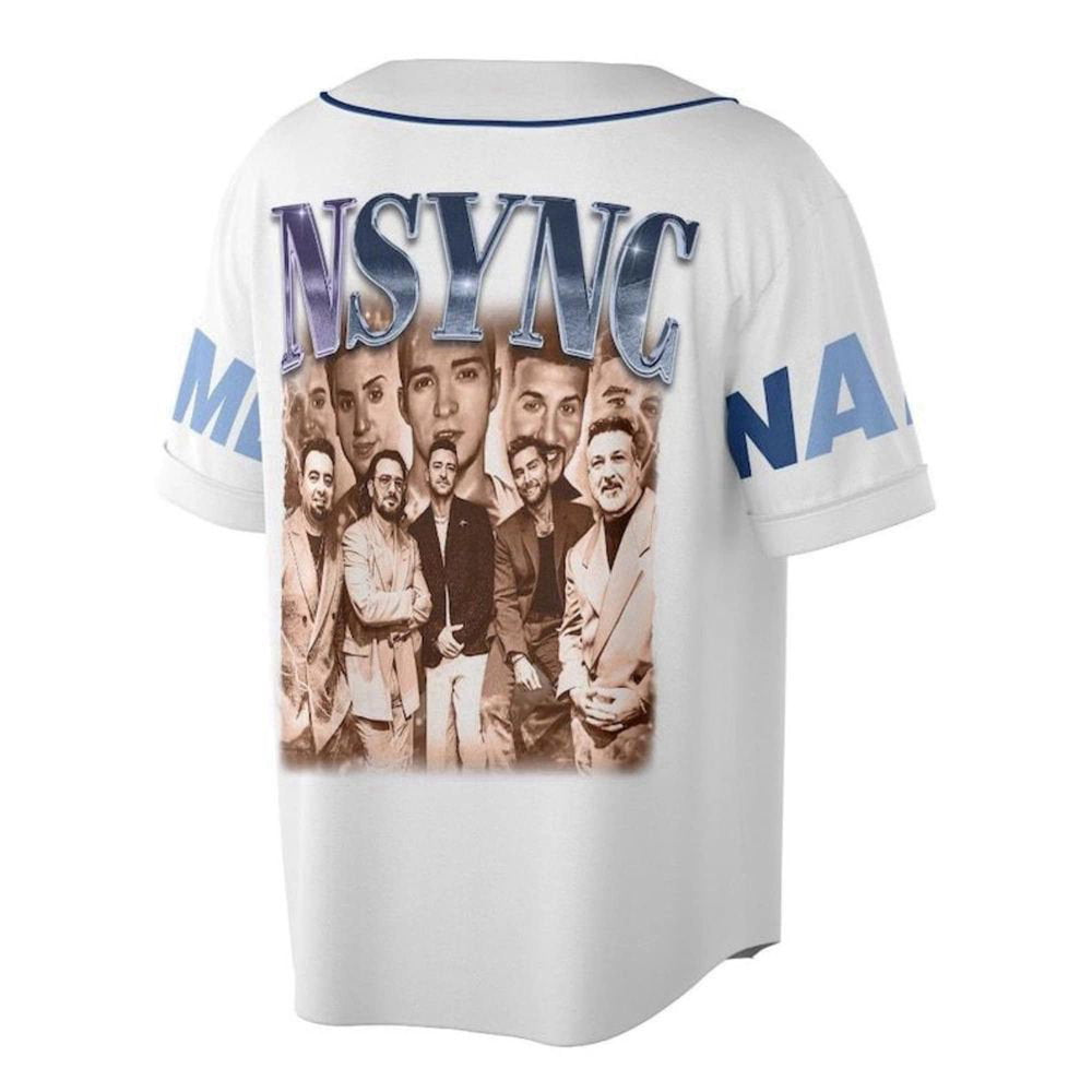 Nsync Band Baseball Jersey, In My Nsync Reunion Era Shirt, American Vocal Group Tee, Music Concert Jersey - lylyprint.com baseball jersey product view 2