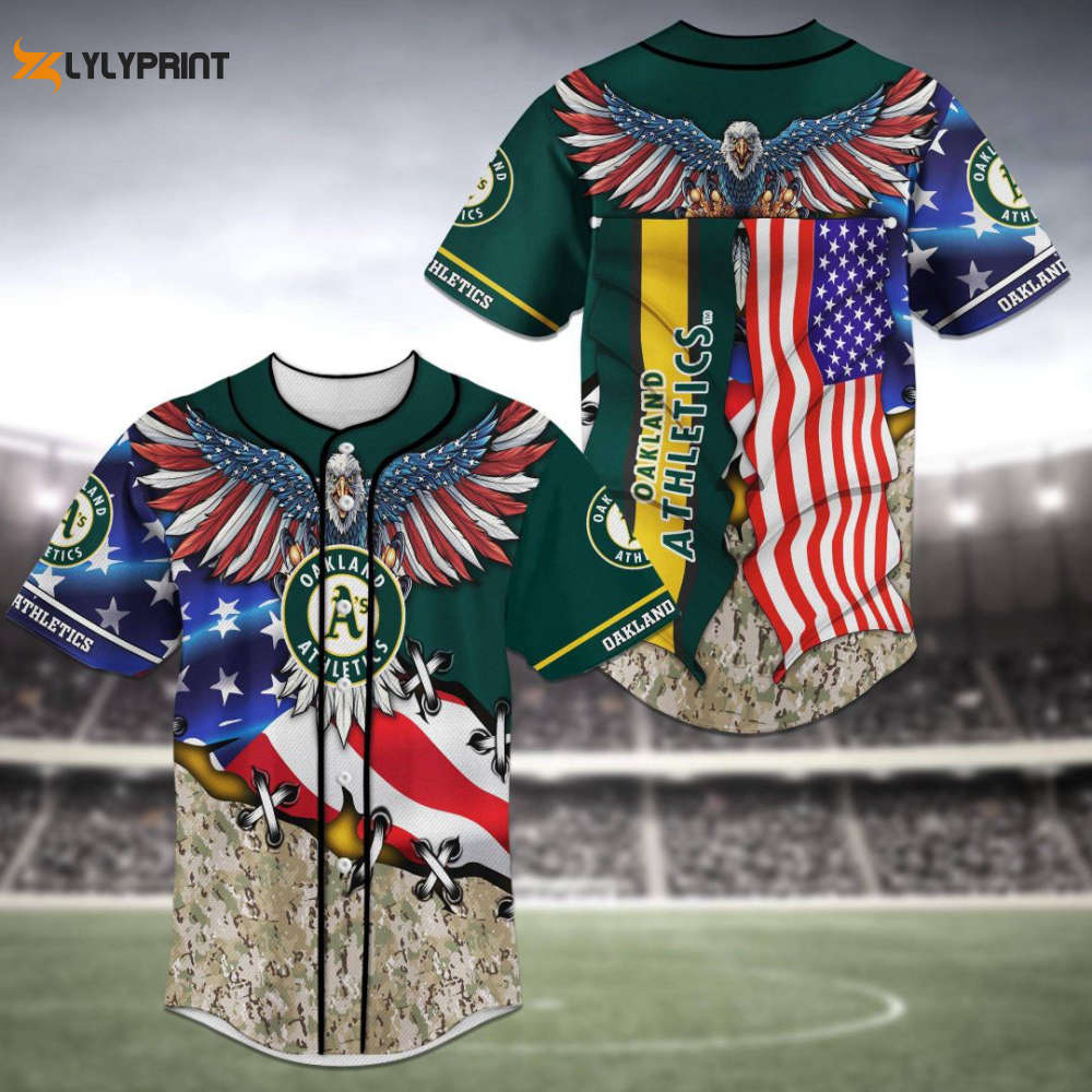 Authentic Oakland Athletics Baseball Jersey- Official Merchandise - lylyprint.com baseball jersey product view 1