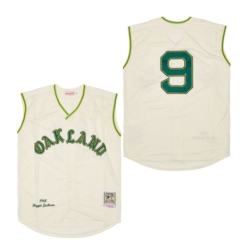 oakland athletics #9 reggie jackson_1 Baseball Jersey baseball jersey product view 1