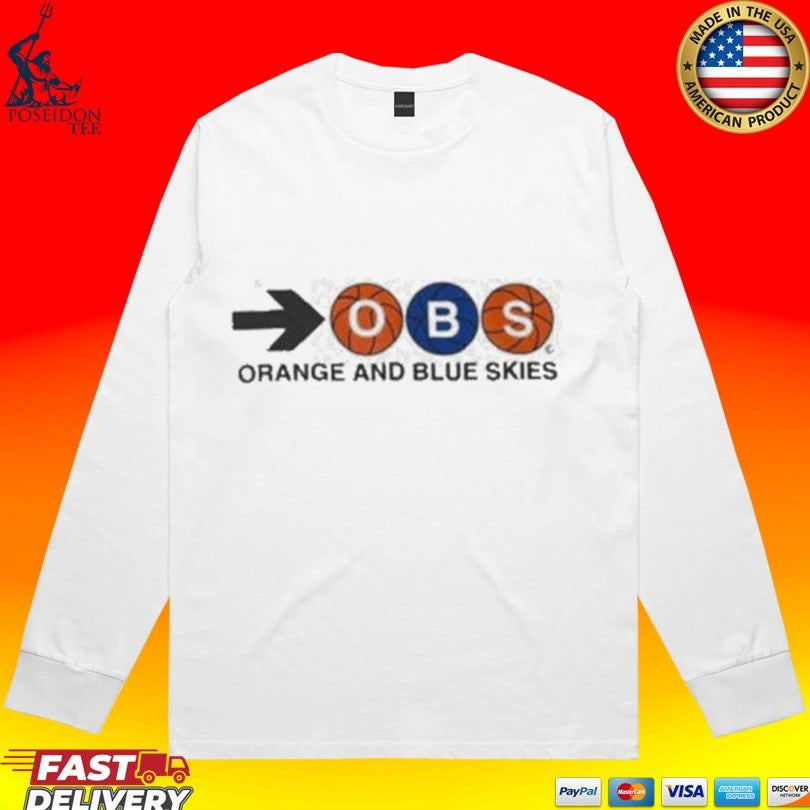 Obs Orange And Blue Skies - Adult & Kids T-Shirts, Sweatshirts & Hoodies apparel design preview 4