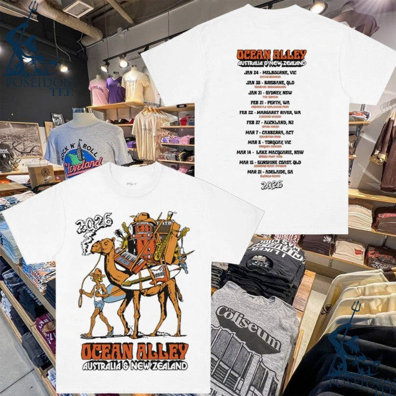 Ocean Alley 2026 Australia And New Zealand Tour T-shirt Unisex T-shirt, Sweatshirt, Hoodie, Long Sleeve Tee - T-Shirt, Sweatshirt, Hoodie