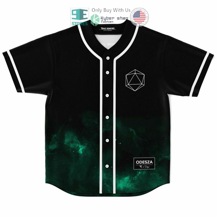 BEST ODESZA galaxy black green Baseball Jersey baseball jersey product view 1