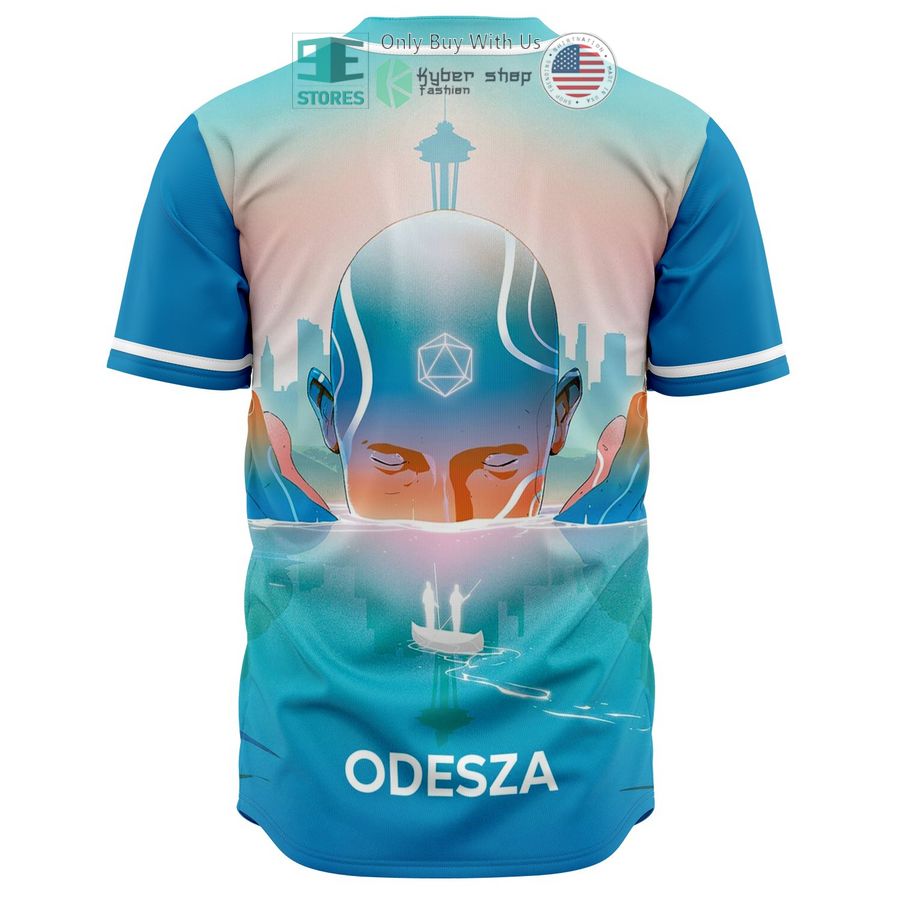 BEST Odesza logo blue Baseball Jersey baseball jersey product view 1