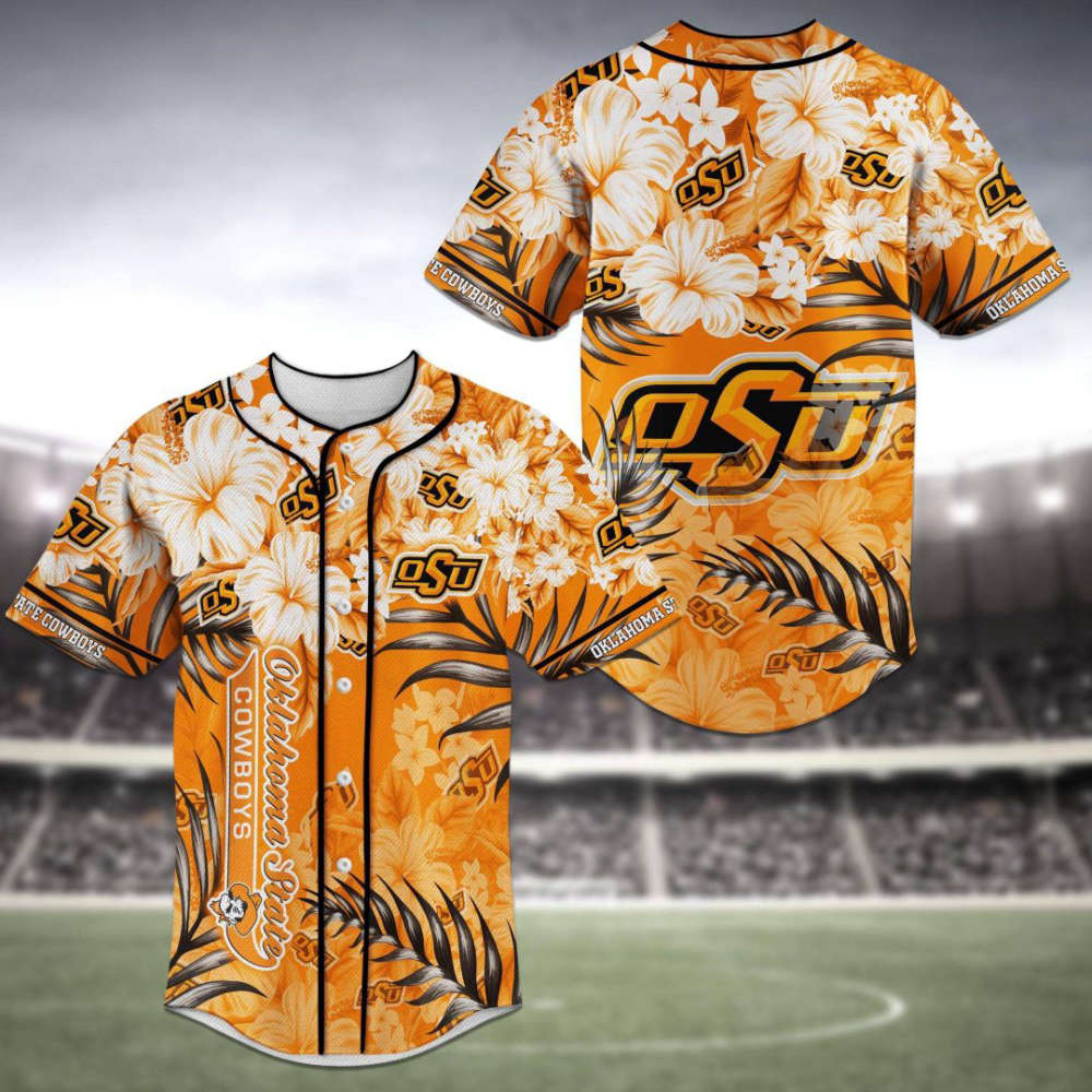 Oklahoma State Cowboys Baseball Jersey Personalized 2023 Gift For Men Women - lylyprint.com baseball jersey product view 2