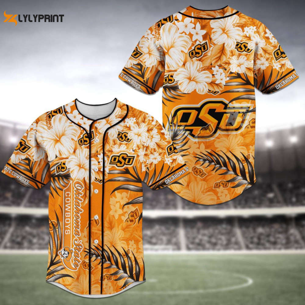 Oklahoma State Cowboys Baseball Jersey Personalized 2023 Gift For Men Women - lylyprint.com baseball jersey product view 1