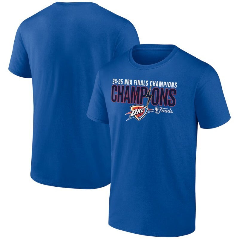 oklahoma city thunder blue 2025 finals champions fast break hometown t-shirt Basketball Jersey basketball jersey product view 1