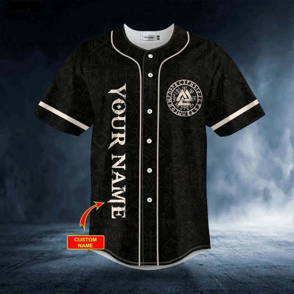 Old For Good Reason Viking Custom Baseball Jersey For Men Women, skull lover, Baseball Fans Gift - lylyprint.com baseball jersey product view 3