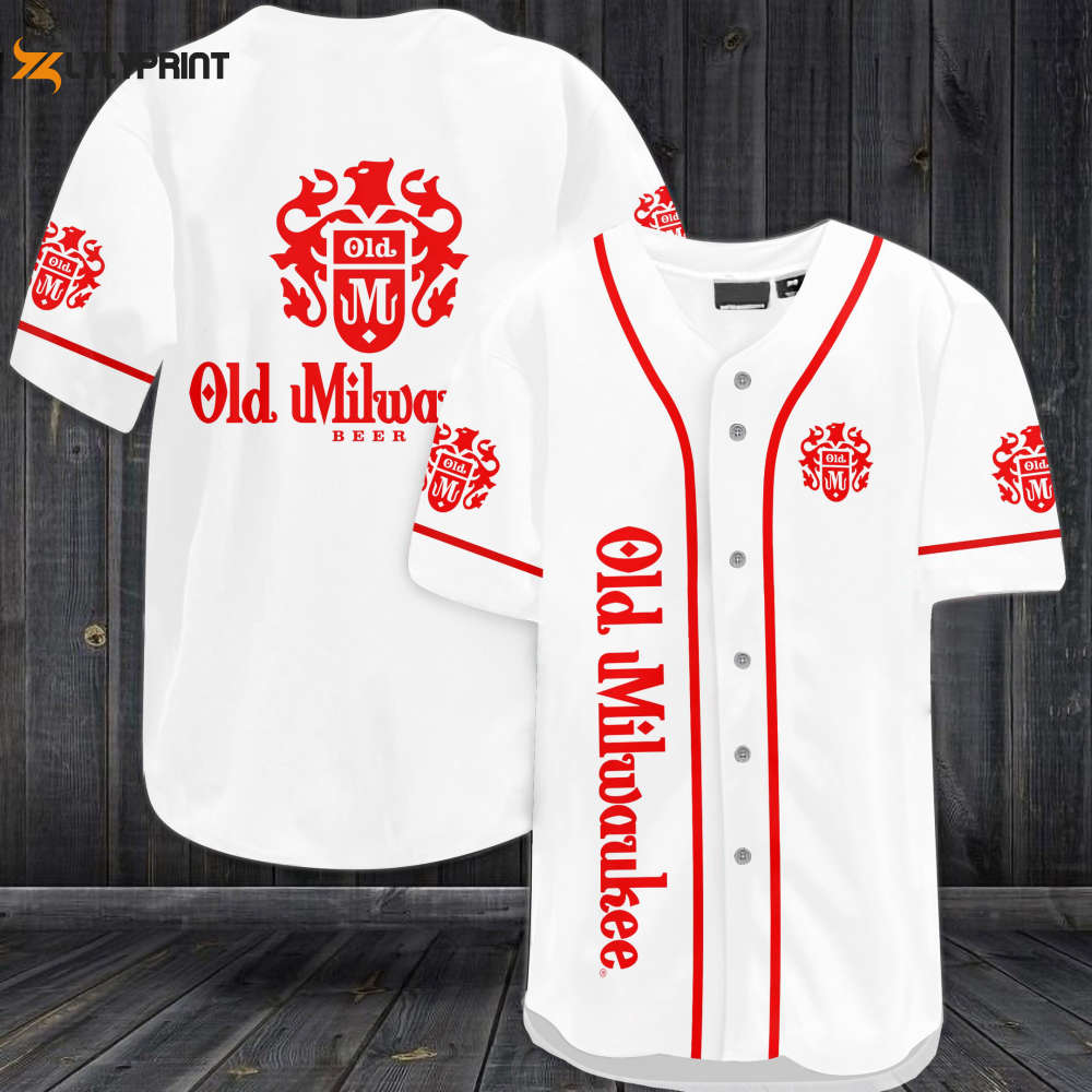 Old Milwaukee Beer Baseball Jersey - lylyprint.com baseball jersey product view 1