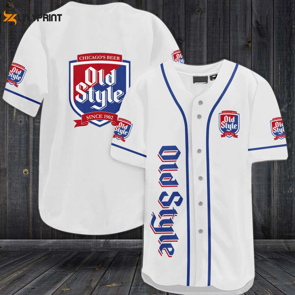 Old Style Chicago's Beer Baseball Jersey - lylyprint.com baseball jersey product view 1