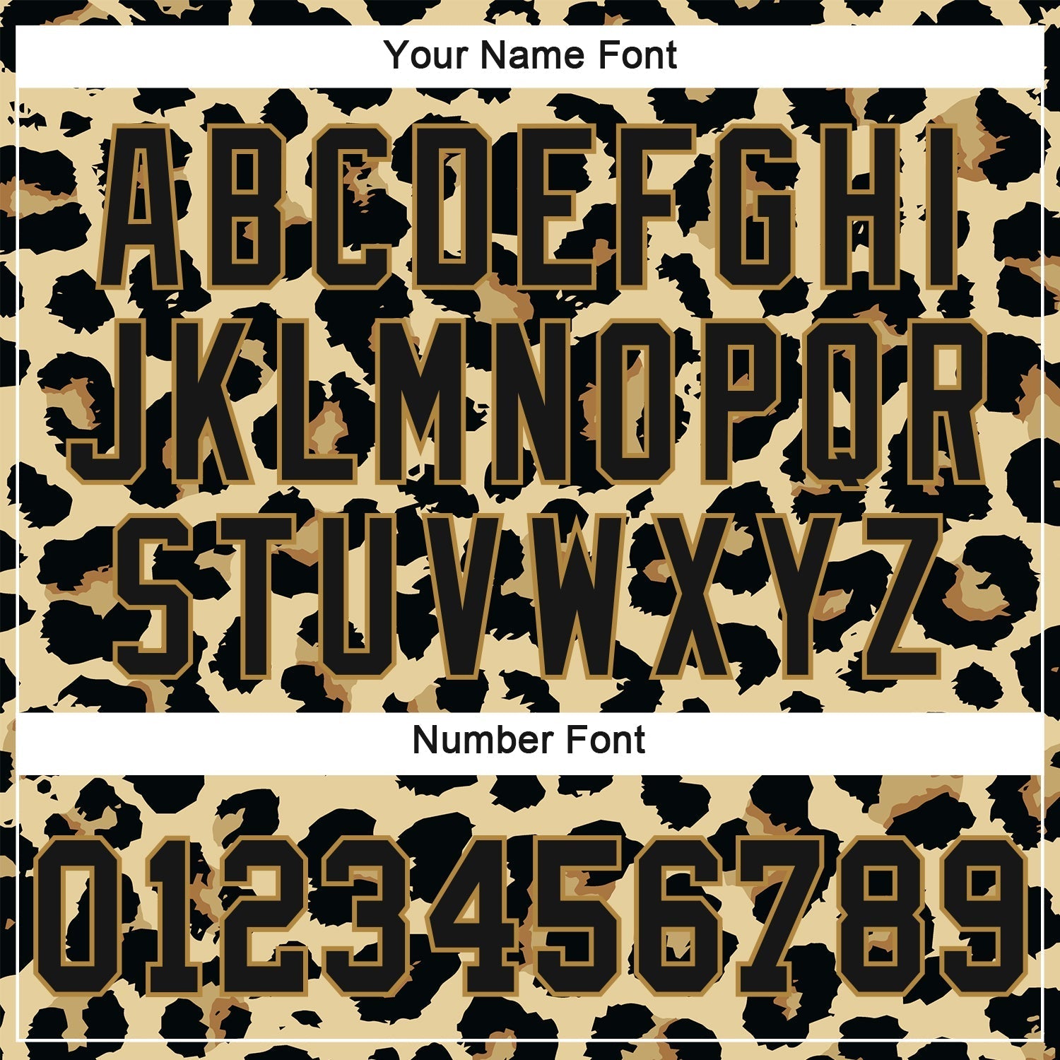 Custom Old Gold Black-Old Gold 3D Pattern Design Leopard Authentic Baseball Jersey baseball jersey product view 5