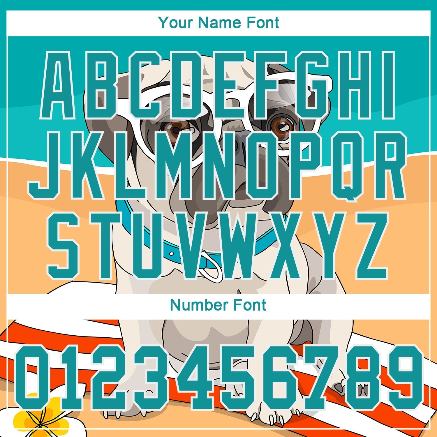 Custom Old Gold Teal-White 3D Pattern Design Puppy Pug Authentic Baseball Jersey baseball jersey product view 5