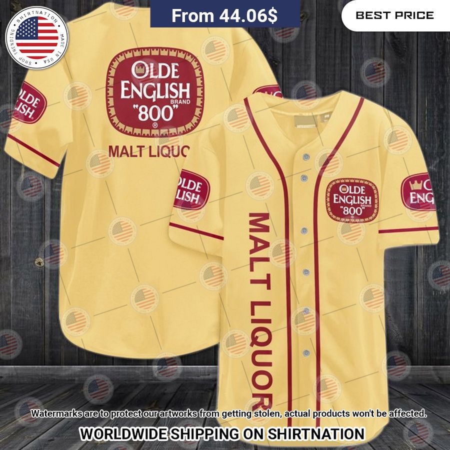 Olde English 800 Baseball Shirt baseball jersey product view 1