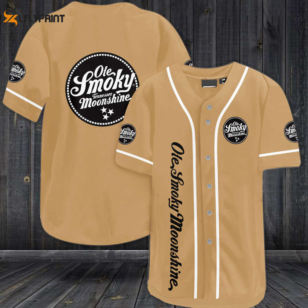 Ole Smokey Tennessee Moonshine Baseball Jersey - Gift for Men Women - lylyprint.com baseball jersey product view 1