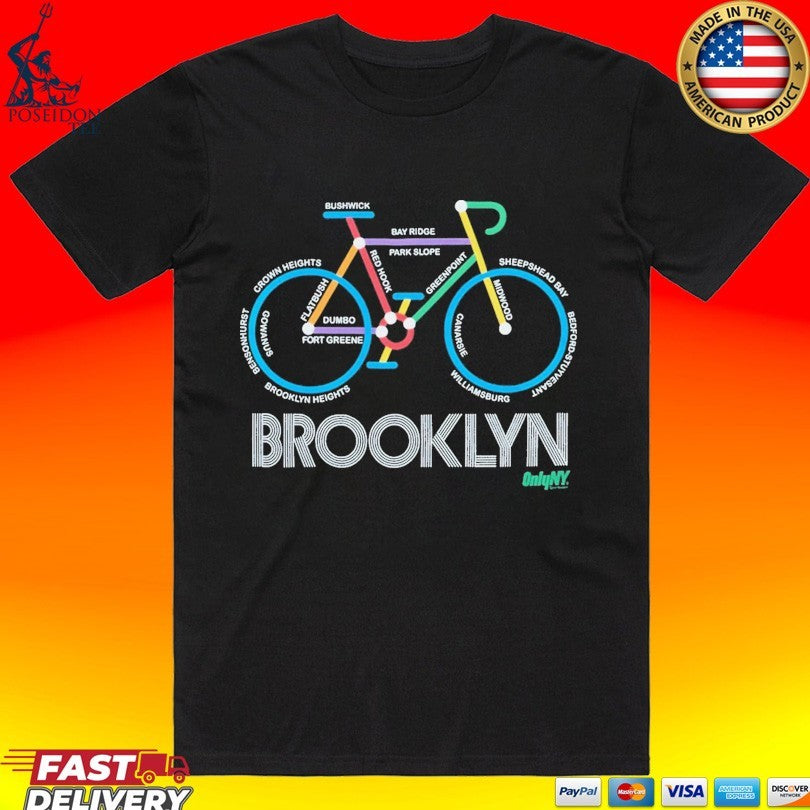 Only NY Brooklyn Cycles T-shirt Unisex T-shirt, Sweatshirt, Hoodie, Long Sleeve Tee - T-Shirt, Sweatshirt, Hoodie