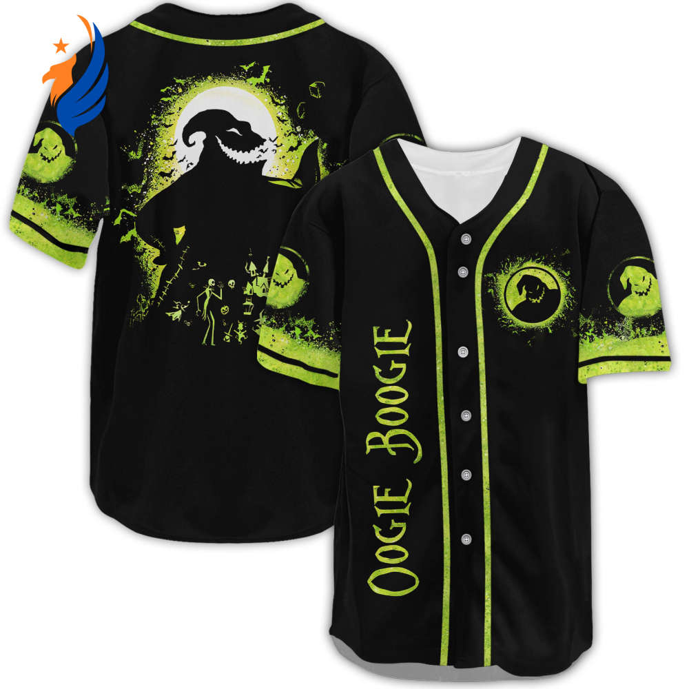 Get Spooky with the Oogie Boogie Baseball Jersey - Perfect for Halloween Fans! - Bafud baseball jersey product view 1