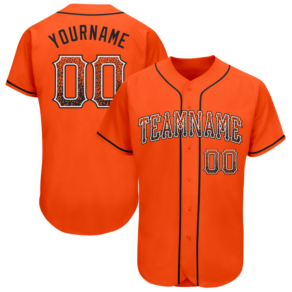Custom Orange Black-White Authentic Drift Fashion Baseball Jersey baseball jersey product view 1