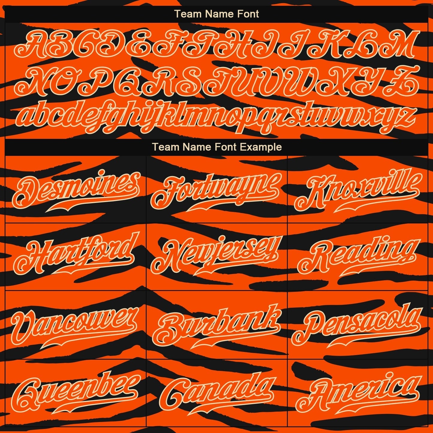 Custom Orange Orange-Black 3D Pattern Design Tiger Authentic Baseball Jersey baseball jersey product view 4