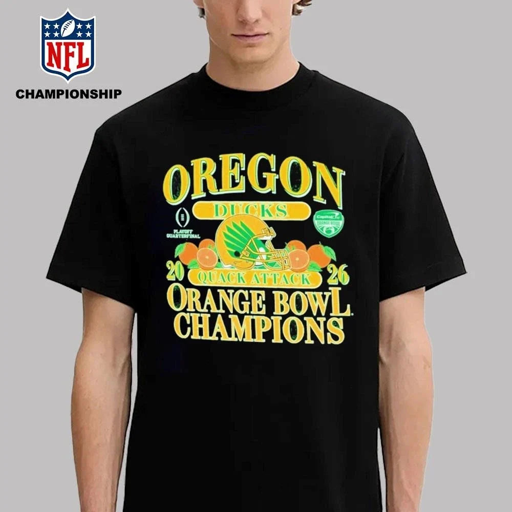 Oregon Capital One Orange Bowl Champions 2026 - Adult & Kids T-Shirts, Sweatshirts & Hoodies apparel design preview 2