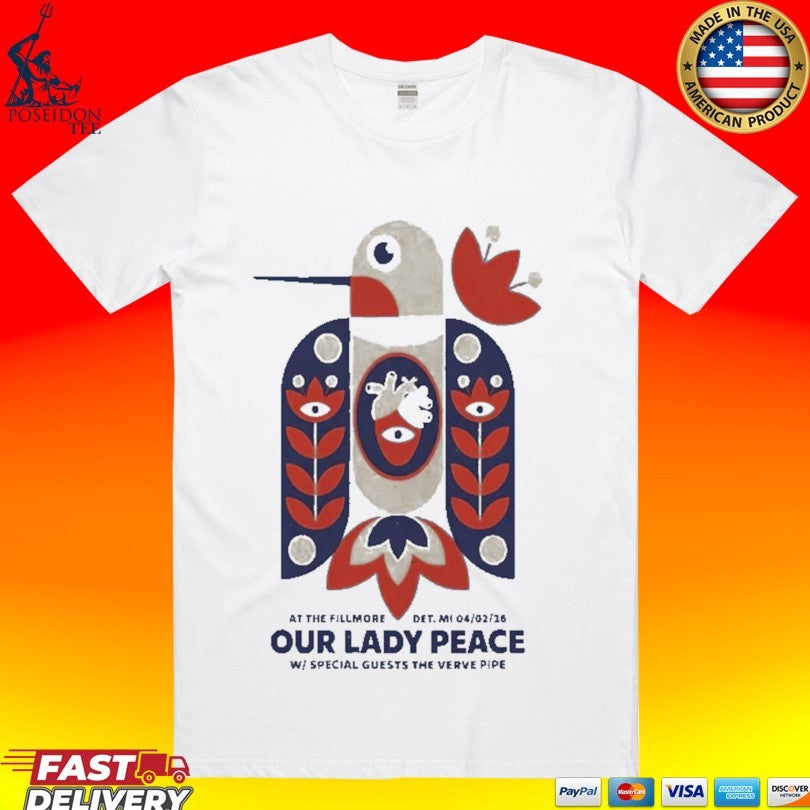 Our Lady Peace At The Fillmore Detroit On April 2 2026 T-shirt Unisex T-shirt, Sweatshirt, Hoodie, Long Sleeve Tee - T-Shirt, Sweatshirt, Hoodie