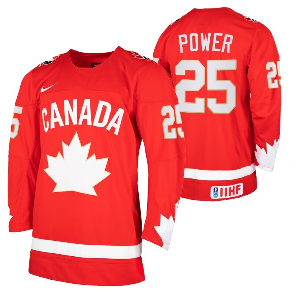 owen-power-canada-2021-iihf-world-championship-heritage-red-jersey Hockey Jersey hockey jersey product view 1