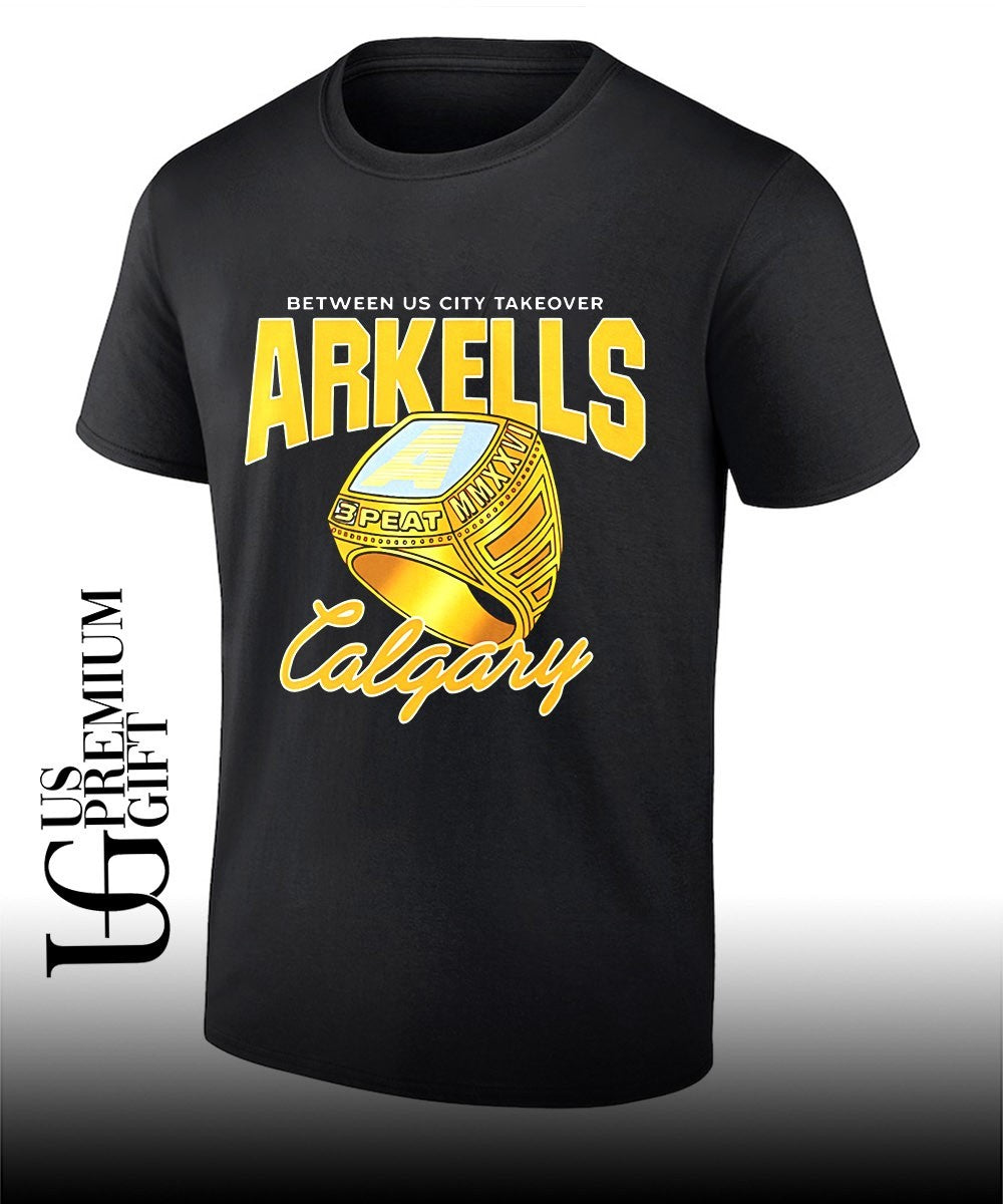 Arkells Between US City Takeover 2026 Calgary rings shirt Unisex T-shirt, Sweatshirt, Hoodie, Long Sleeve Tee - T-Shirt, Sweatshirt, Hoodie