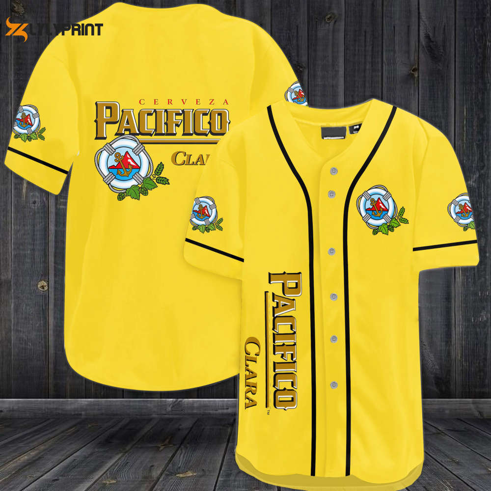 Pacifico Clara Beer Baseball Jersey - lylyprint.com baseball jersey product view 1