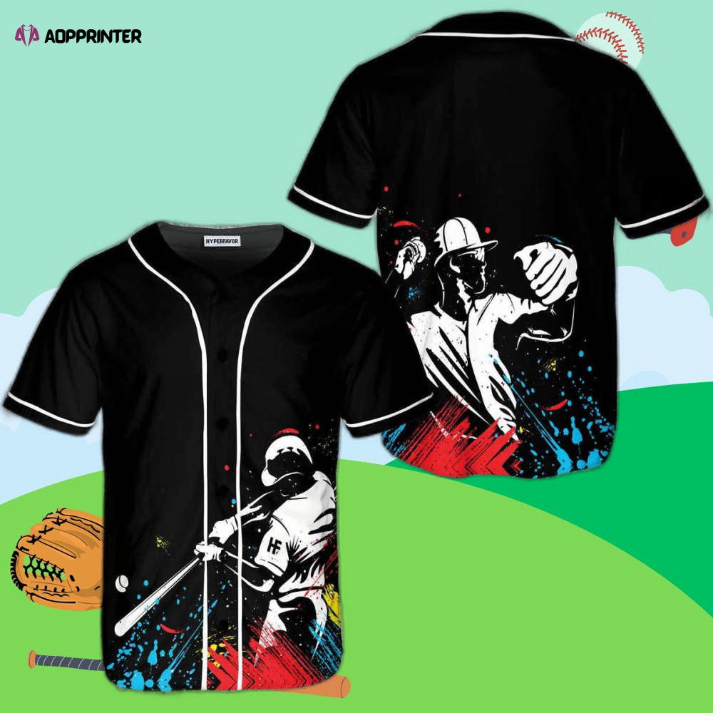 Paintball Baseball Player Baseball Jersey - Aopprinter baseball jersey product view 1