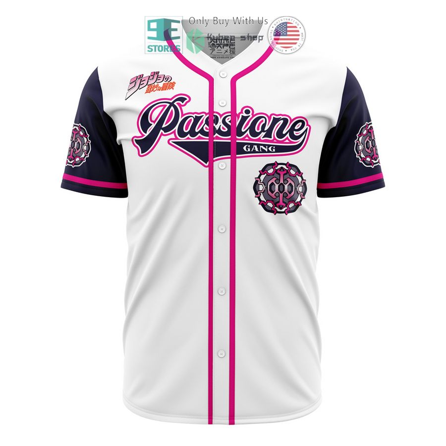 BEST Passione Gang Golden Wind Jojo's Bizarre Adventure Baseball Jersey baseball jersey product view 1