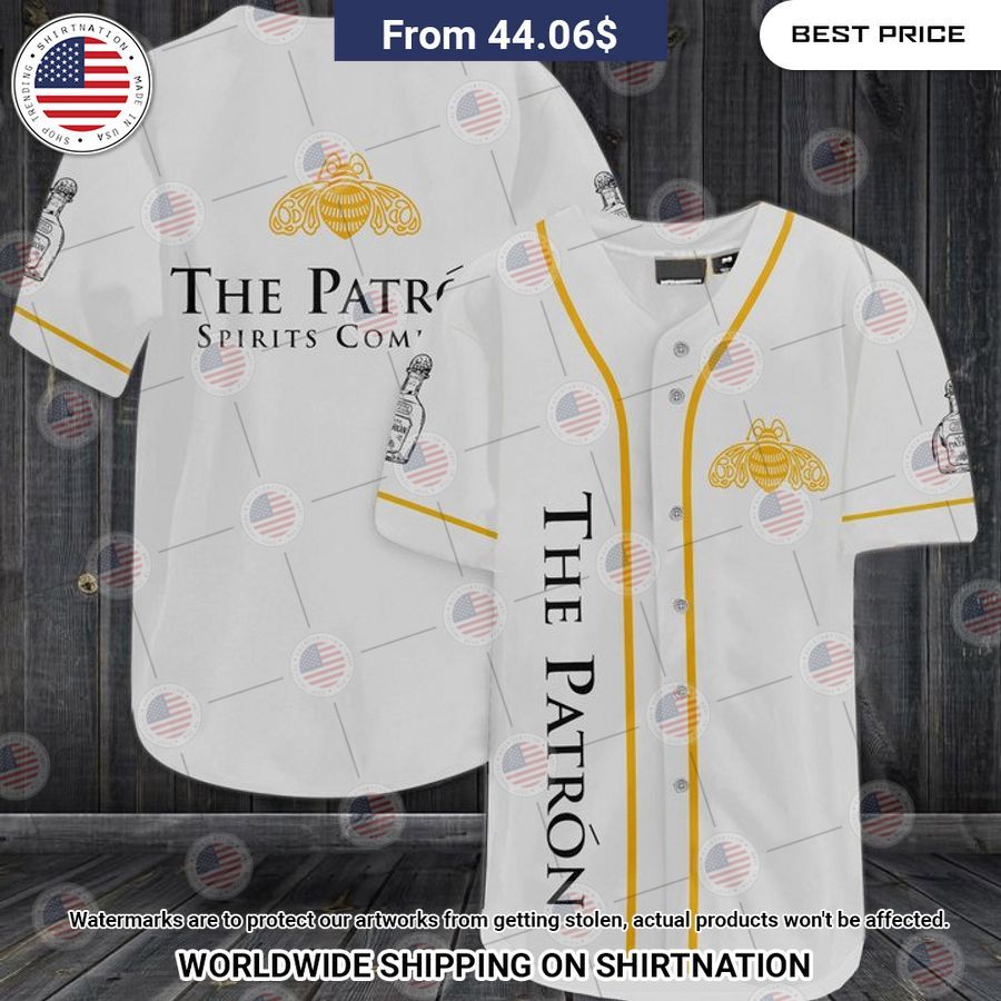 Patron Tequila Baseball Shirt baseball jersey product view 1