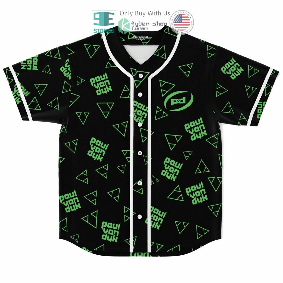 BEST Paul van Dyk 13 black green Baseball Jersey baseball jersey product view 1