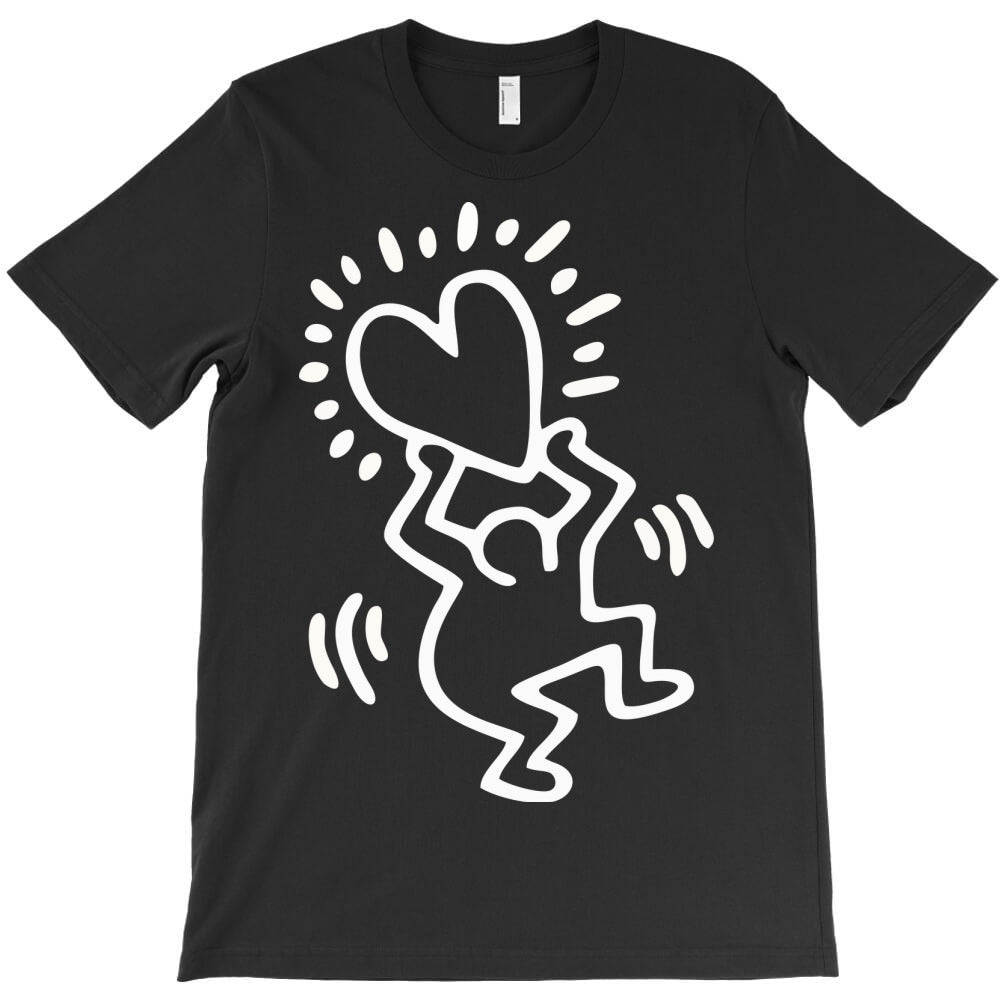Kieth Haring Pop Love Heart white T-Shirt - T-Shirt, Sweatshirt, Hoodie