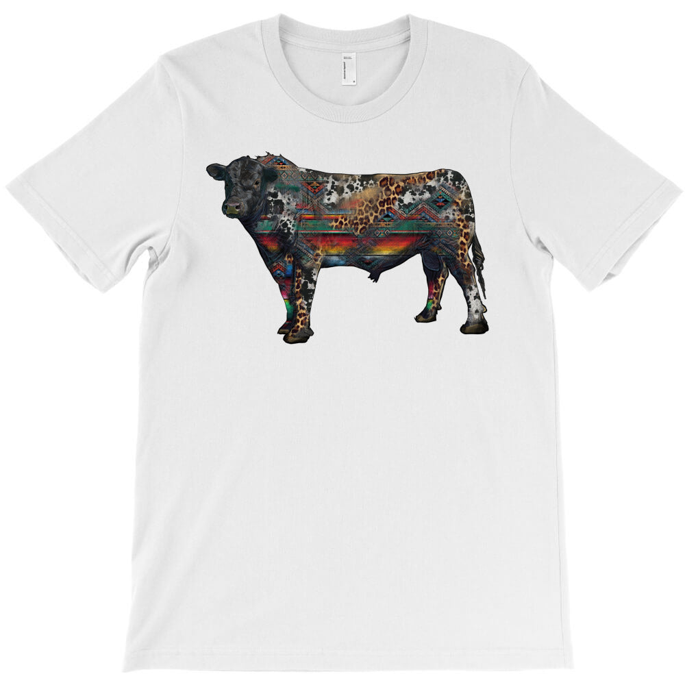 black angus bull with western patterns T-Shirt - T-Shirt, Sweatshirt, Hoodie