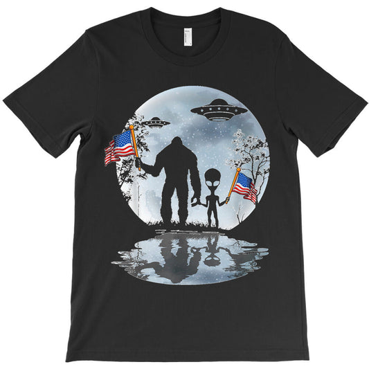 Alien Bigfoot Sasquatch UFO Extraterrestrial T-Shirt - T-Shirt, Sweatshirt, Hoodie