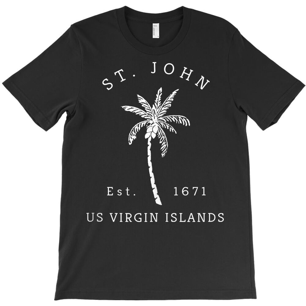 original st. john virgin islands palm tree novelty art tank top T-Shirt - T-Shirt, Sweatshirt, Hoodie