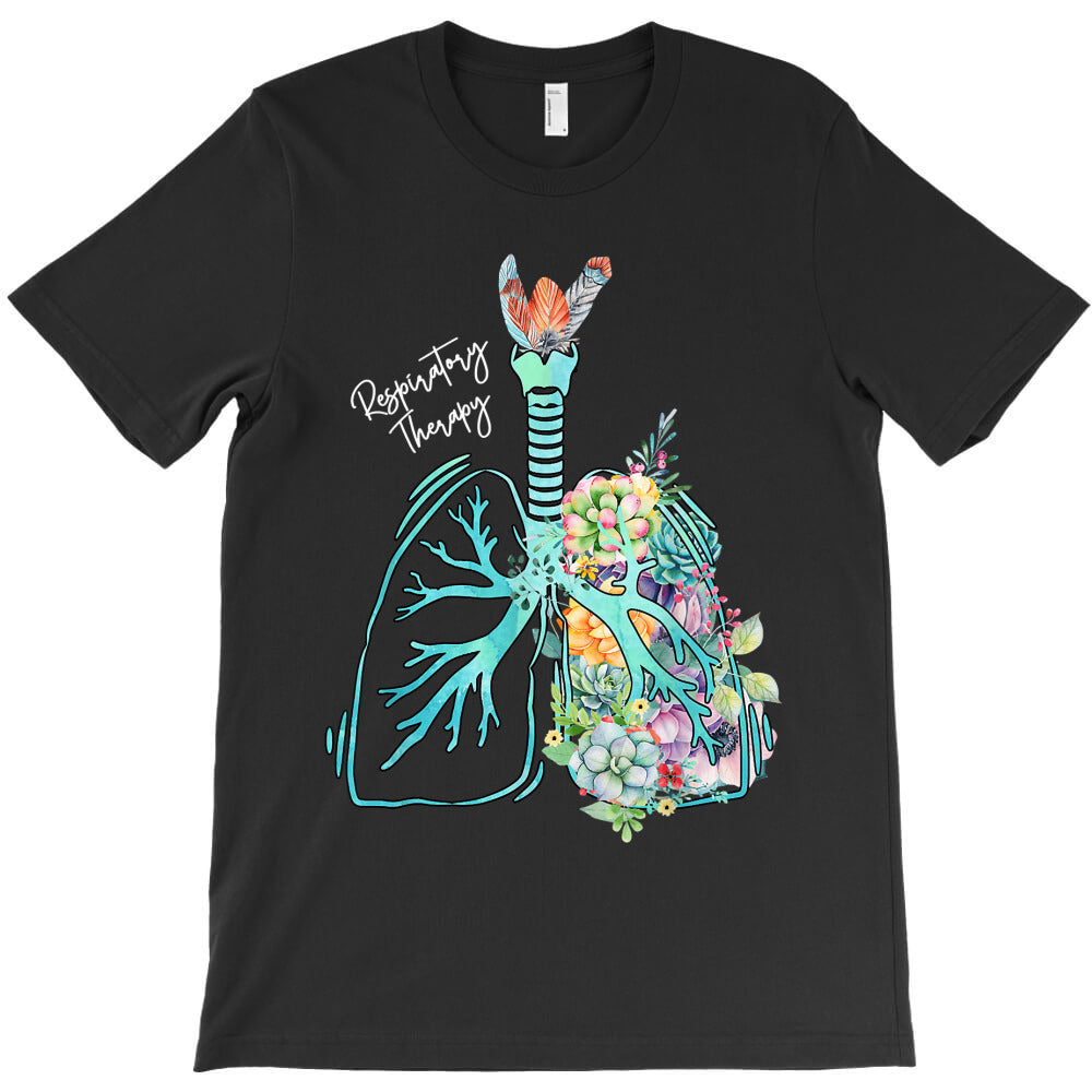 Respiratory Therapy Flower Lung Respiratory Therapist T-Shirt - T-Shirt, Sweatshirt, Hoodie