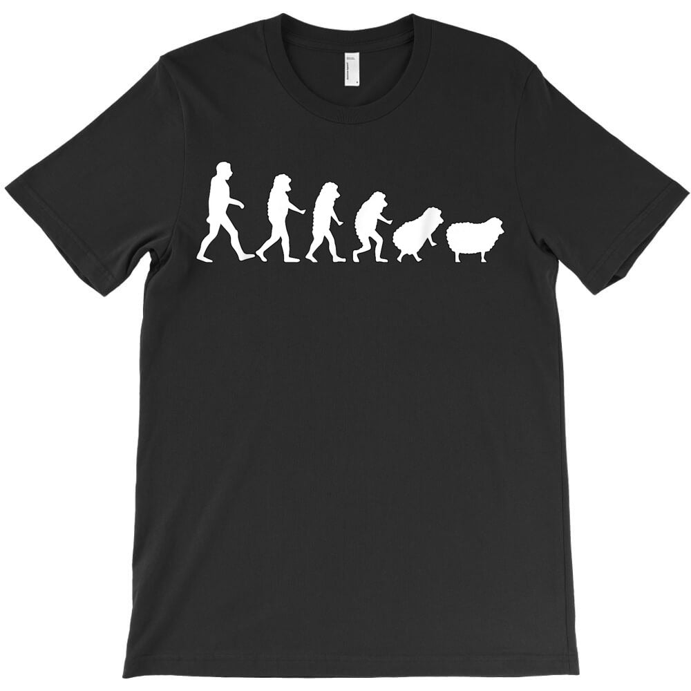 Conspiracy Theorist Human Evolution Wake Up Sheeple Sheep T-Shirt - T-Shirt, Sweatshirt, Hoodie