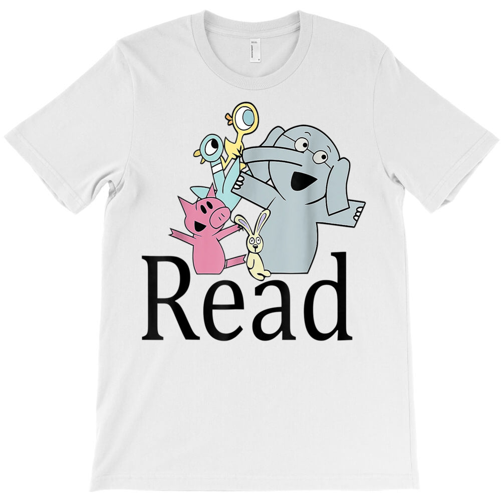 teacher library read book club piggie elephant pigeons funny t shirt T-Shirt - T-Shirt, Sweatshirt, Hoodie