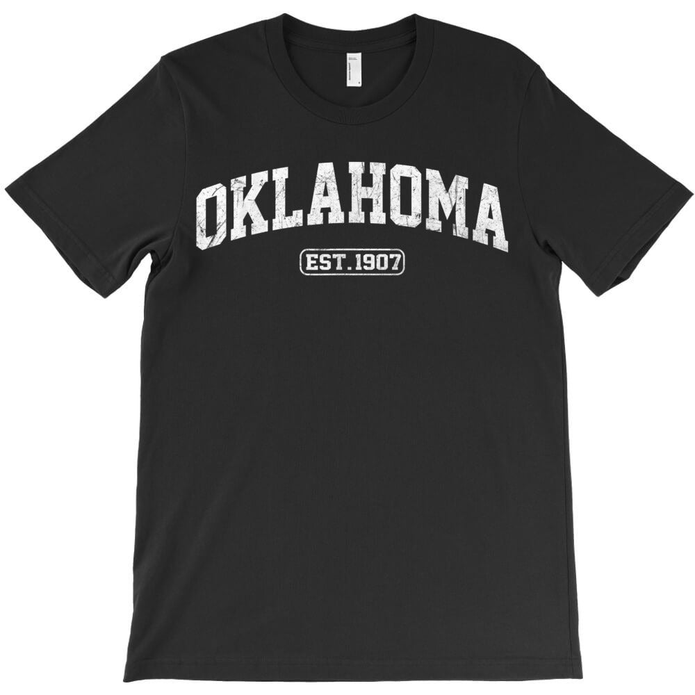 Oklahoma Vintage State Athletic Style T-Shirt - T-Shirt, Sweatshirt, Hoodie